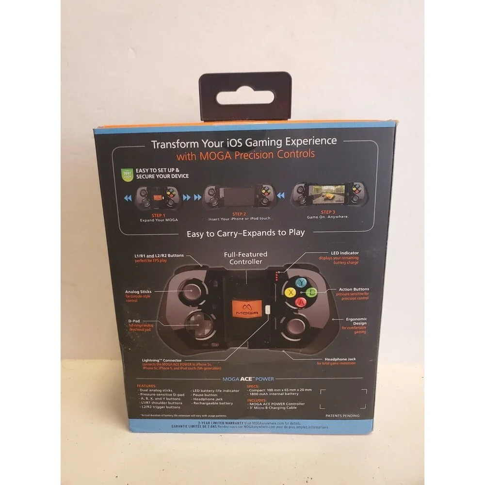MOGA GGX8807Q Bluetooth Wireless Gaming Controller iPhone 5 5S SE iPod